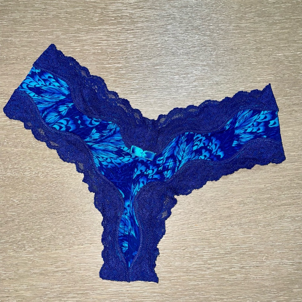 Victoria's Secret Vibrant Blue Lace Panties